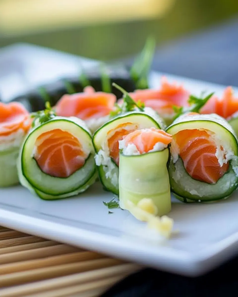 Gurken Sushi mit Lachs und Frischkäse: Easy, Fresh, and Fun!