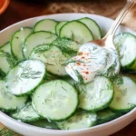 Gurkensalat mit saurer Sahne First Image First Image