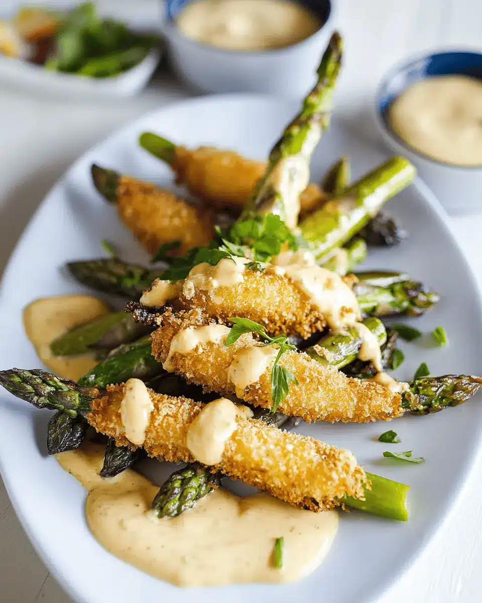 Panierter Spargel mit Bier-Mayonnaise Rezept: Irresistibly Crunchy!