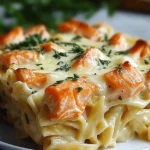 Nudelauflauf mit Lachs und Sahne First Image First Image