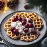Lebkuchenwaffeln mit Kirschen Rezept First Image First Image
