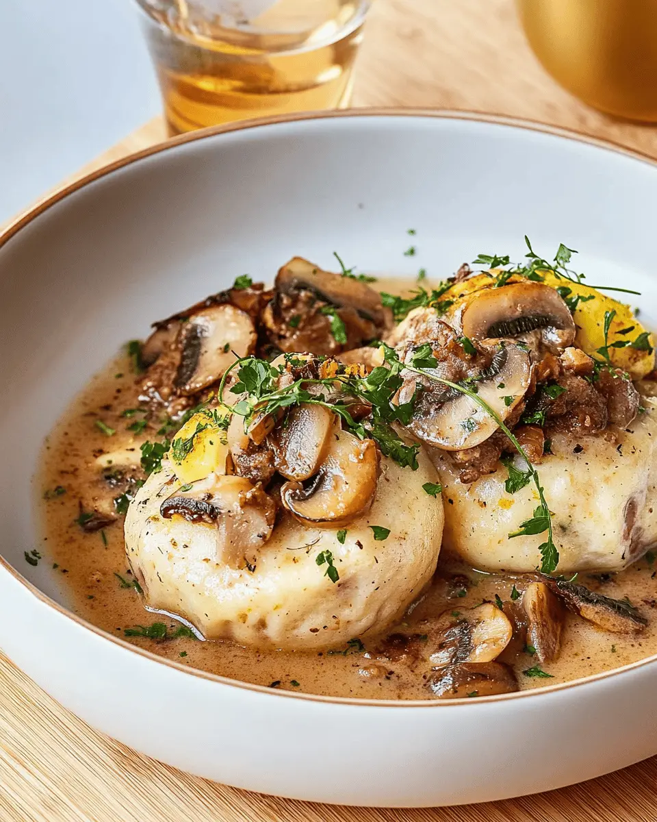 Servietten-Leber-Knödel mit Pilzragout: A Cozy Comfort Dish