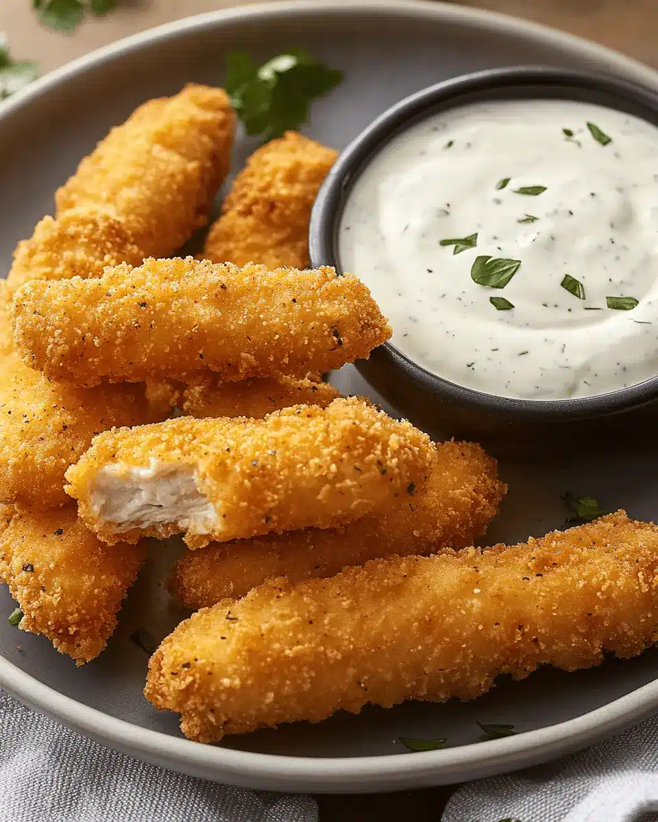 Hähnchen-Sticks mit Ranch Dip