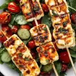 Halloumi-Spieße mit buntem Salat First Image First Image