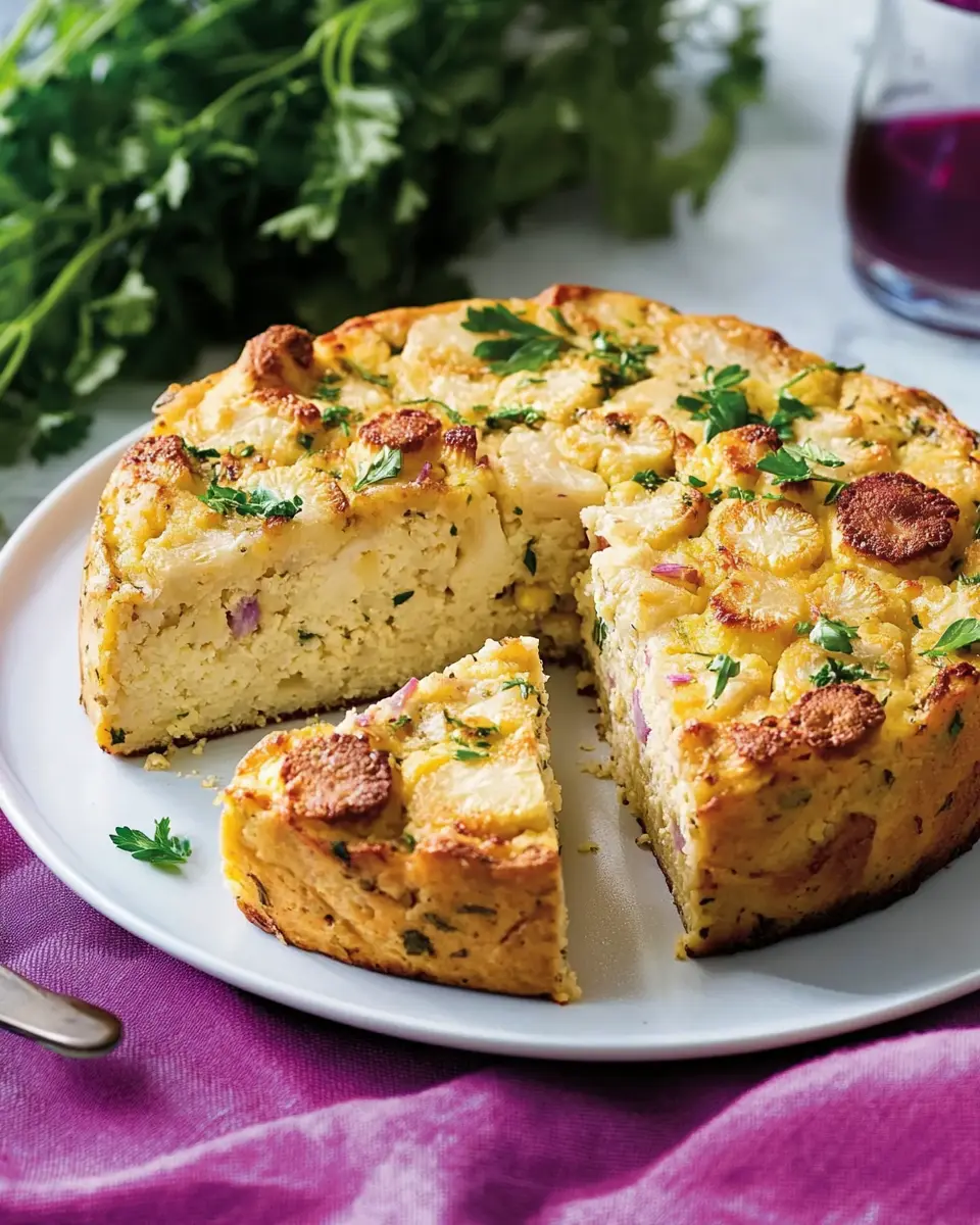 Herzhafter Blumenkohlkuchen