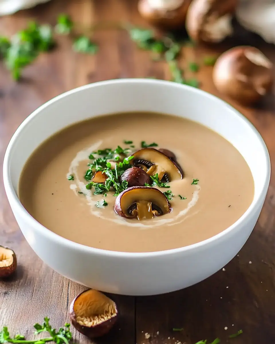Herbstliche Maronensuppe mit Kräuterseitlingen: Cozy Delight