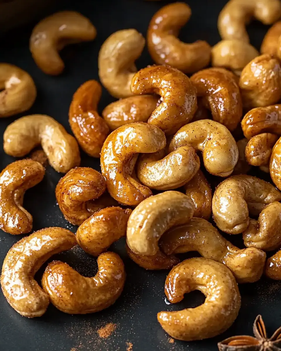 Honiggeröstete Cashewnüsse mit Weihnachtsgewürzen First Image First Image