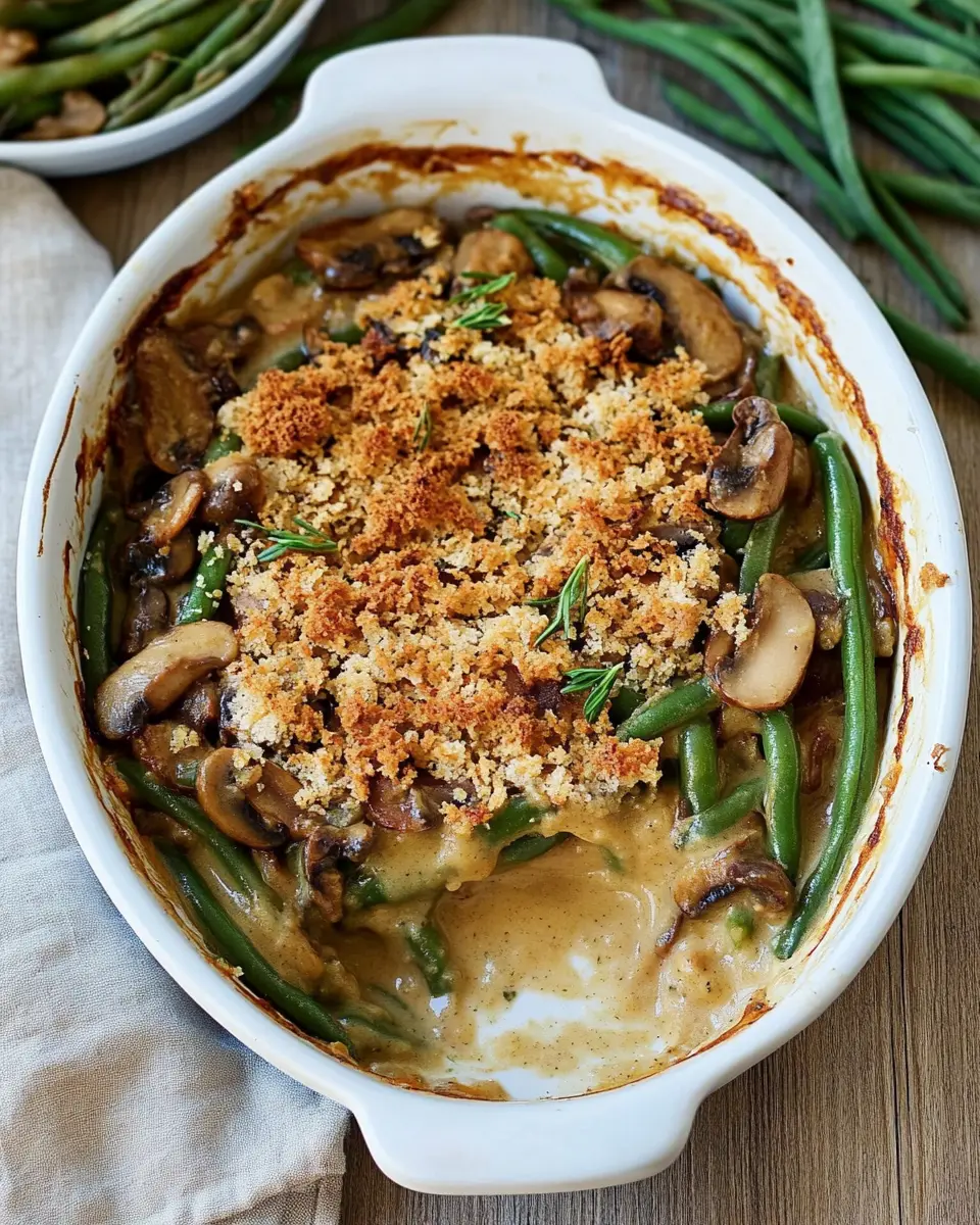 Grüner Bohnenauflauf mit Champignons: Easy Vegan Comfort Food