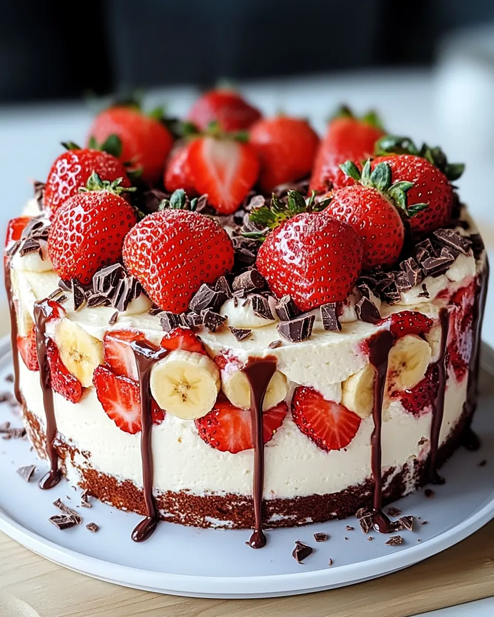 Erdbeer Stracciatella Bananen Torte: Irresistibly Decadent Delight