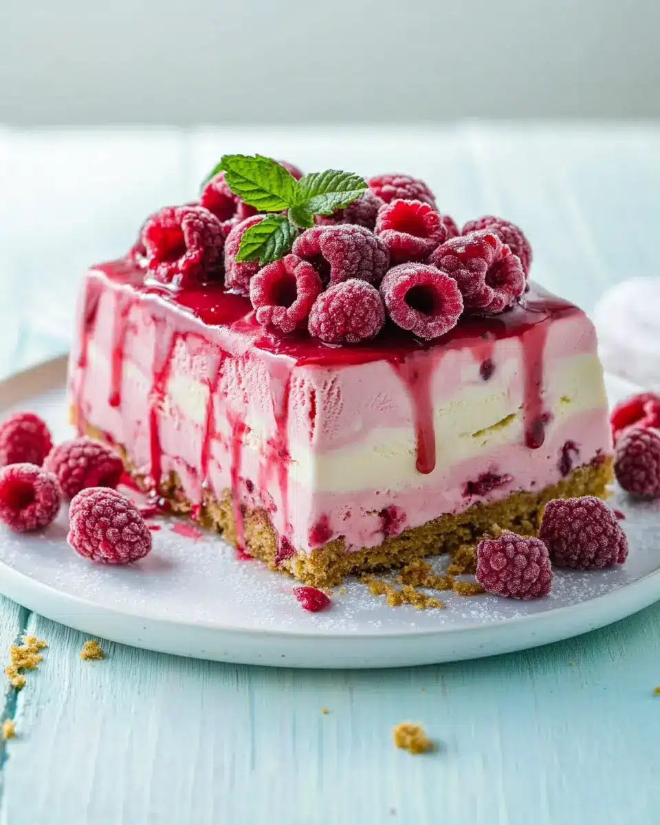 Himbeer-Eistorte mit Keksboden: Irresistibly Creamy Delight