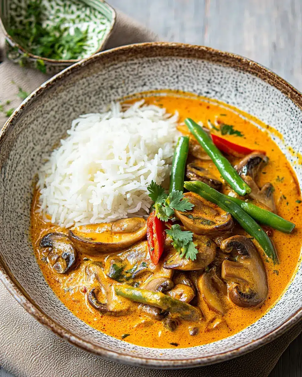 Cremiges Masala mit Pilzen und grünen Bohnen: Einfach unwiderstehlich!