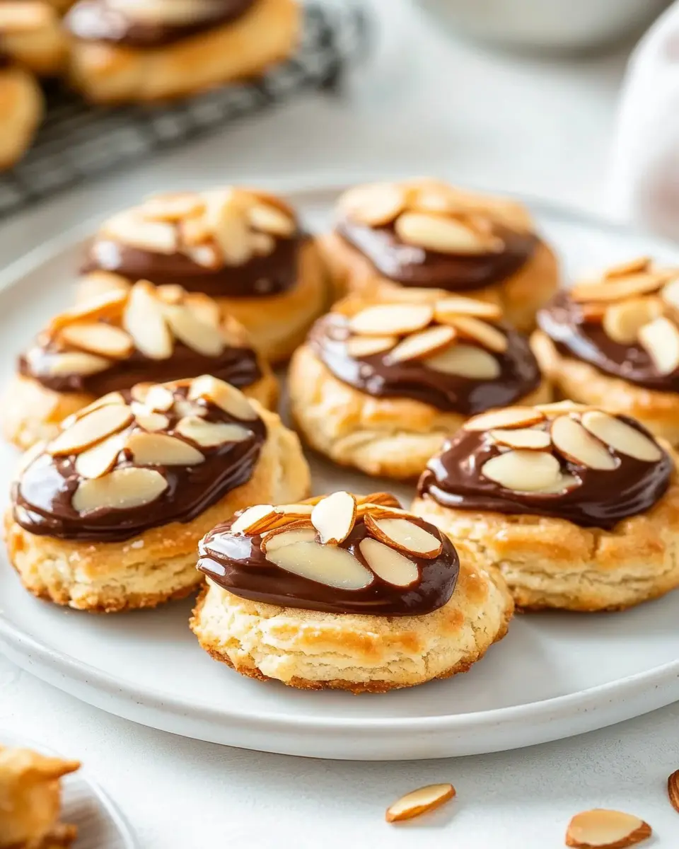 Bienenstich Kekse mit Schoko-Mandel-Füllung: Irresistibly Gooey!