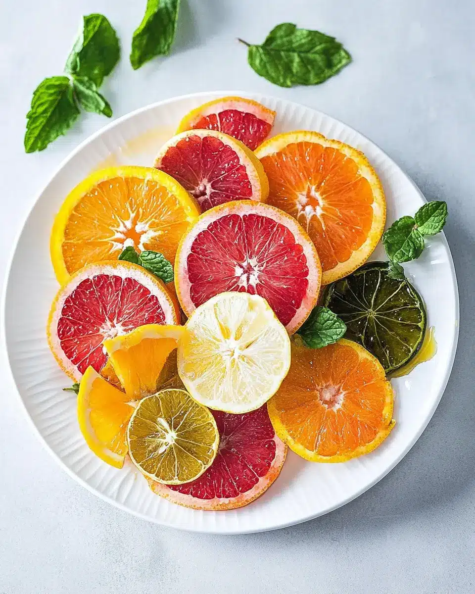 Obst-Carpaccio aus Zitrusfrüchten