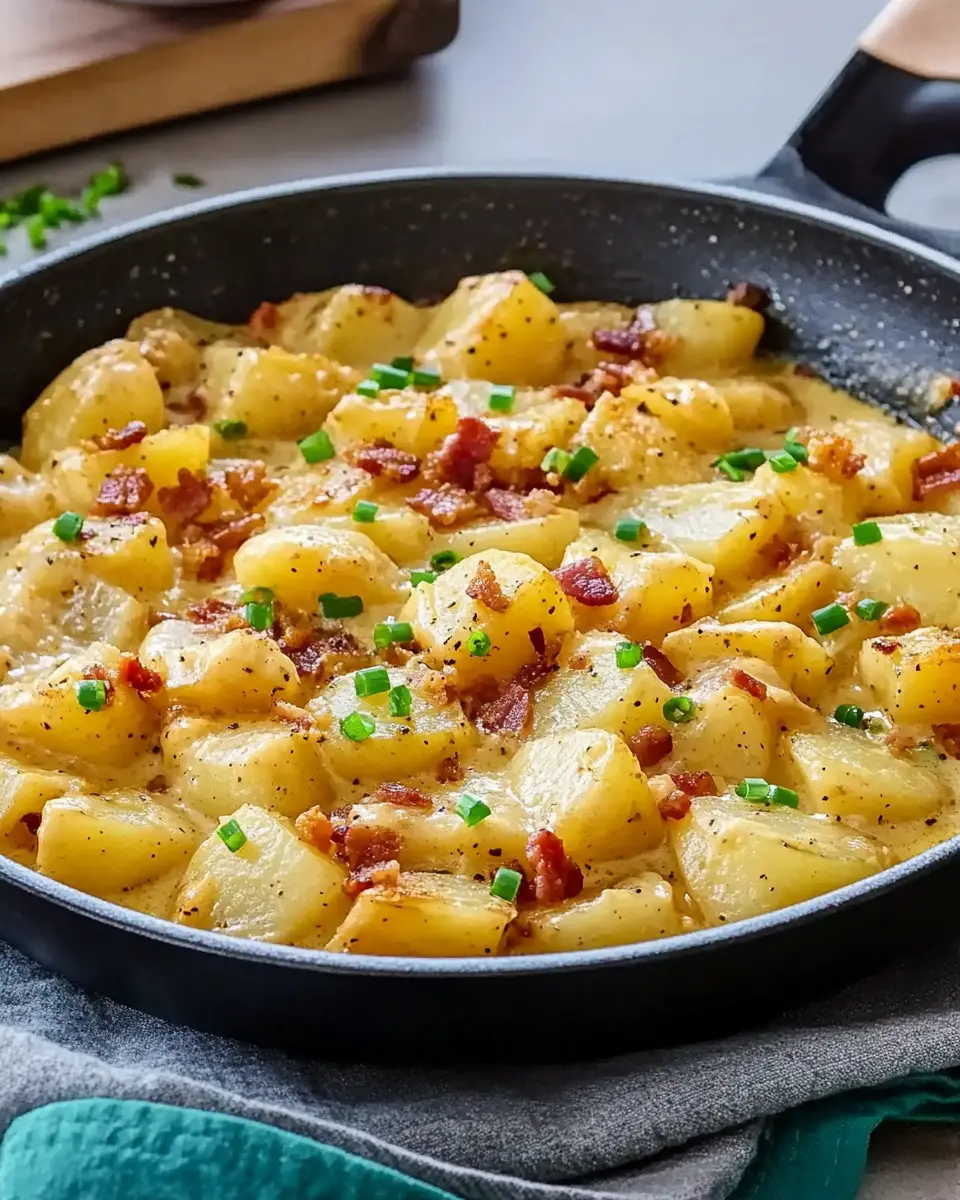 Kartoffelpfanne mit cremiger Sahnesoße: The Best Comfort Food