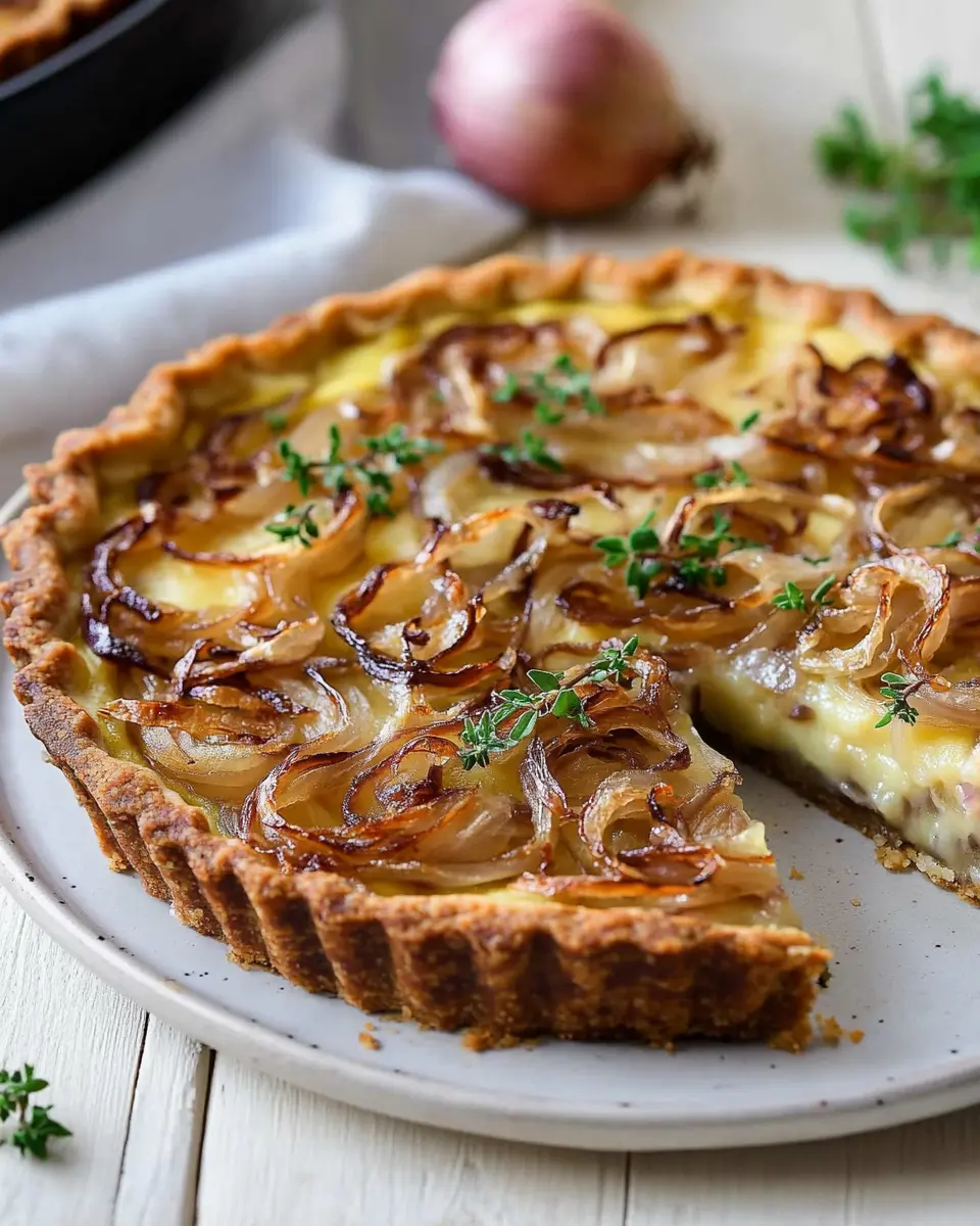 Veganer Zwiebelkuchen ohne Hefe: Easy Comfort Food Delight