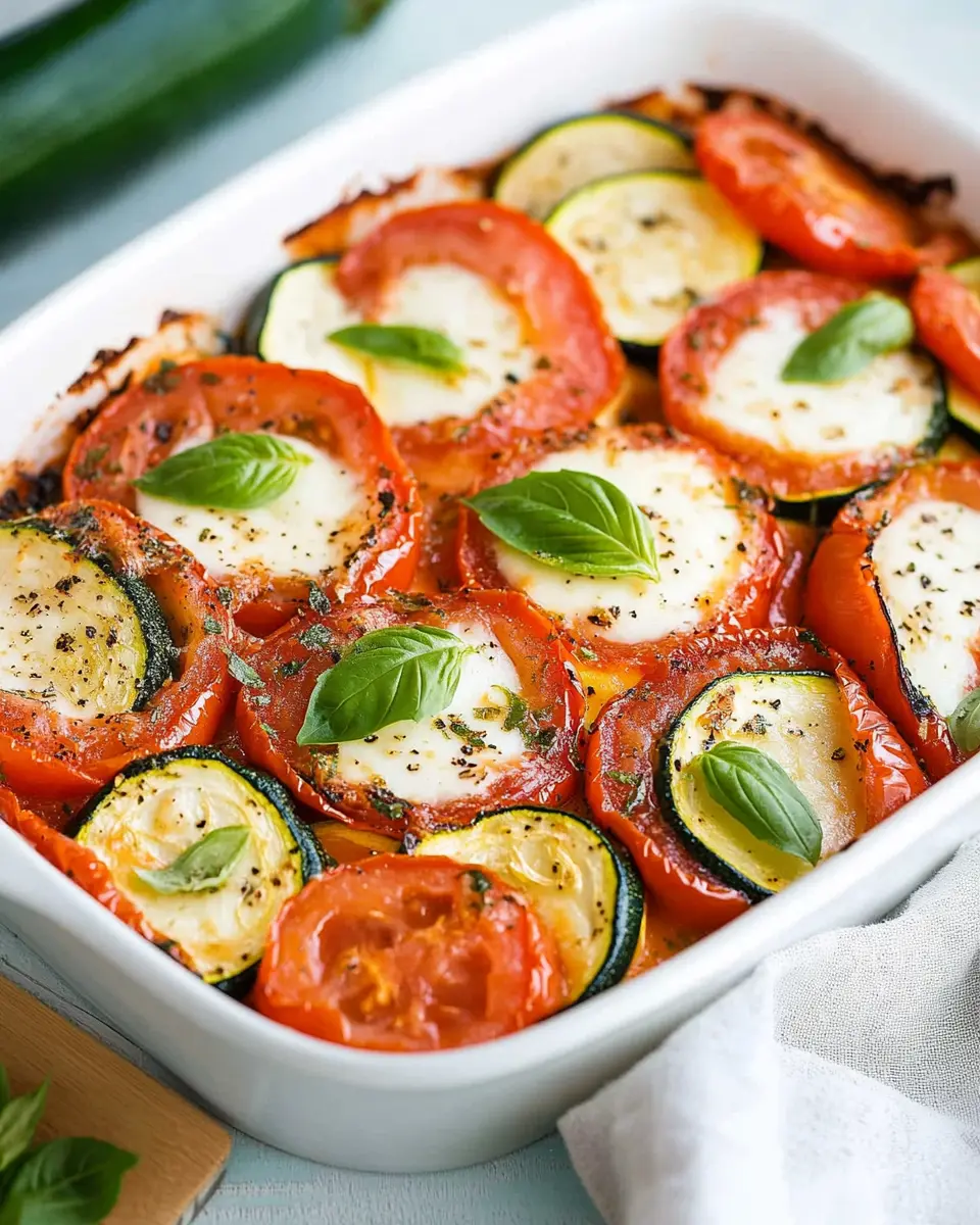 Tomaten Zucchini Auflauf mit Mozzarella First Image First Image