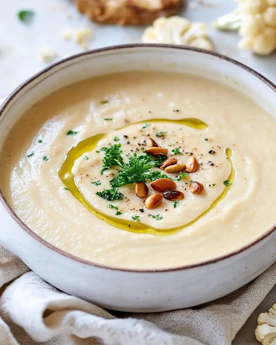 Cremige Blumenkohlsuppe Vegan