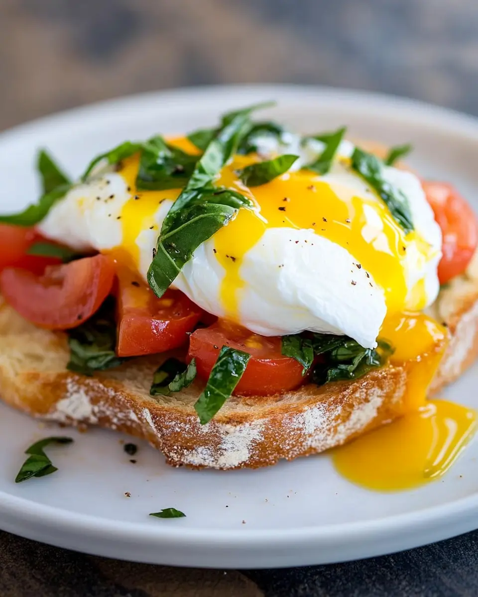 Bruschetta mit pochiertem Ei