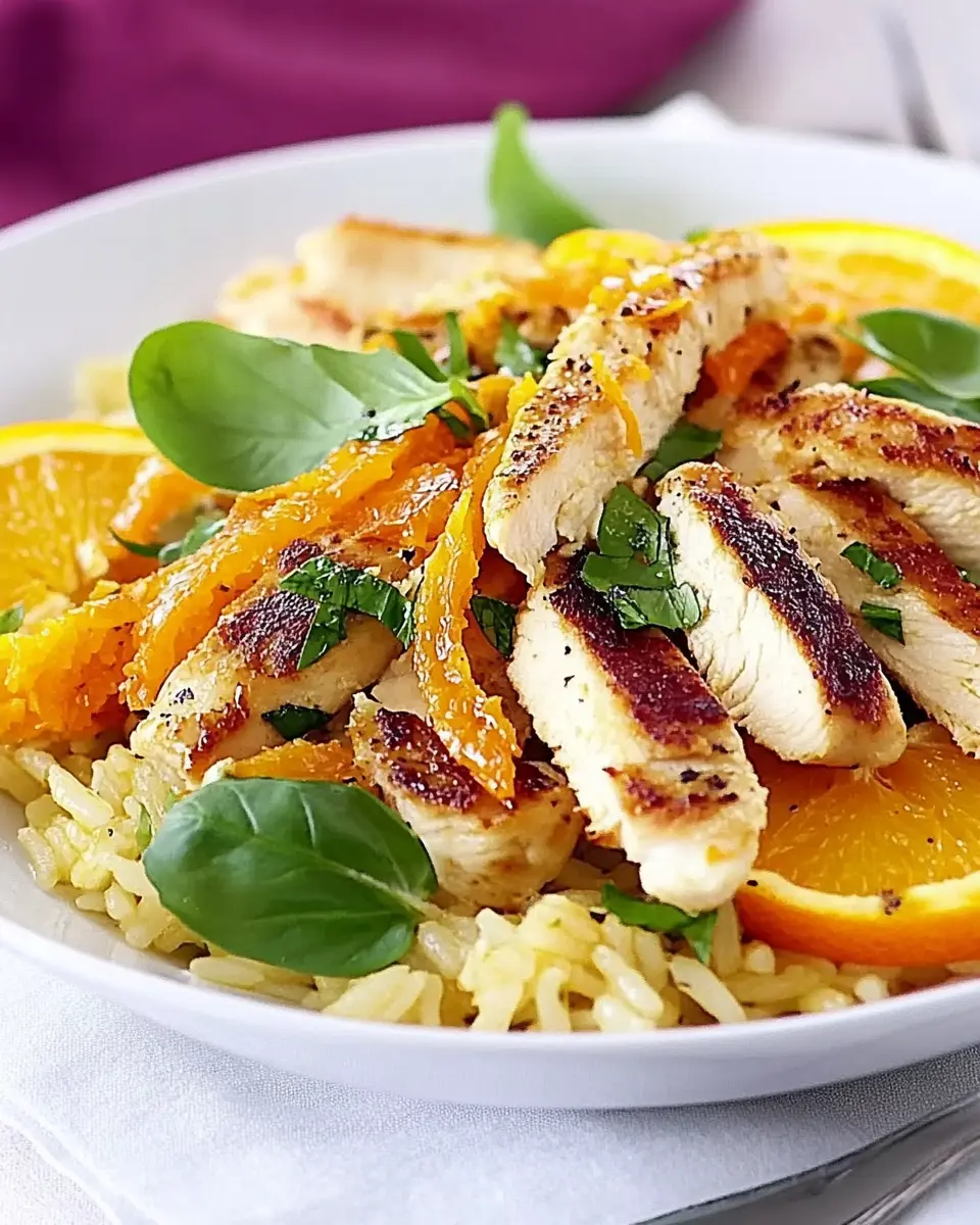Orangen-Reis-Salat mit Chicorée und Hähnchenstreifen: Refreshingly Bold!