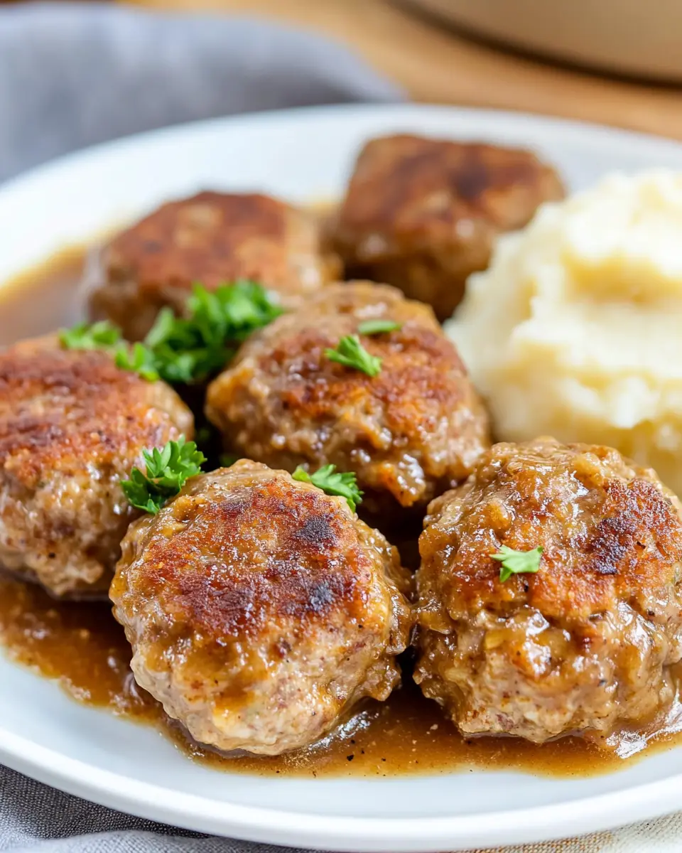 Classic German Meatball Magic: Juicy Comfort on a Plate