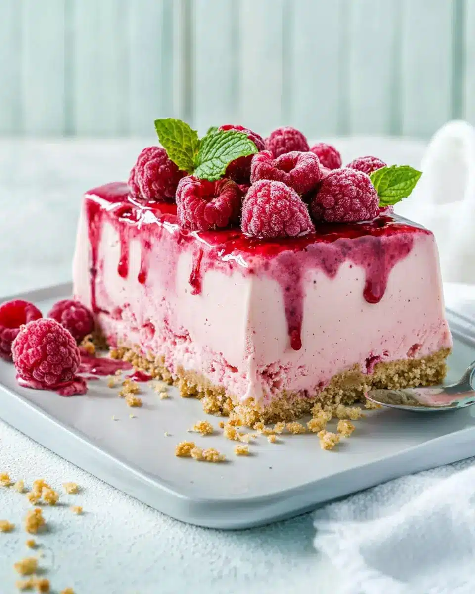 Himbeer-Eistorte mit Keksboden: Irresistibly Creamy Delight