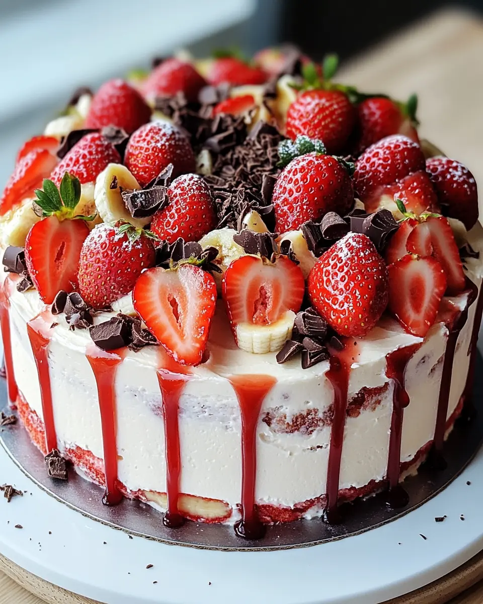 Erdbeer Stracciatella Bananen Torte: Irresistibly Decadent Delight