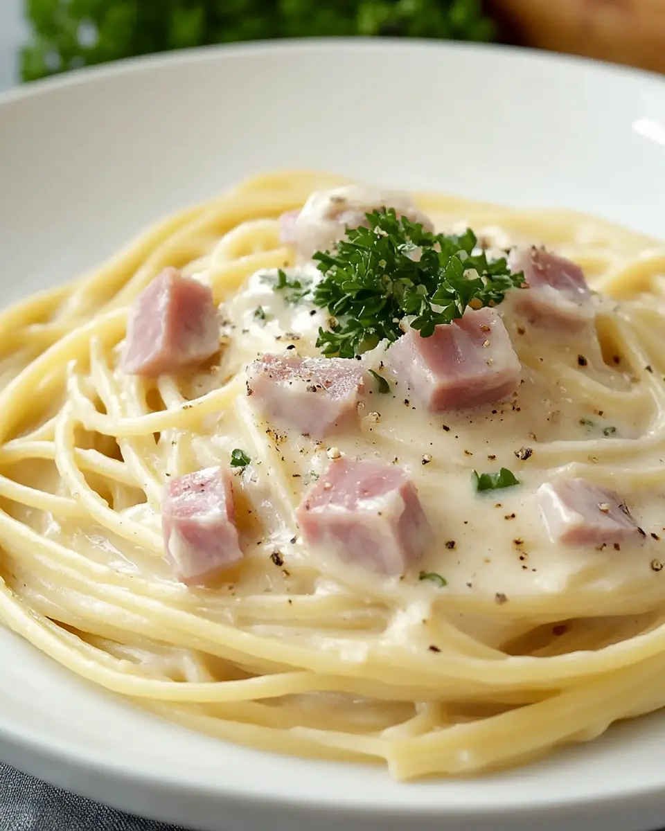 Einfache Spaghetti in Schinken-Sahne-Soße: Irresistibly Creamy!
