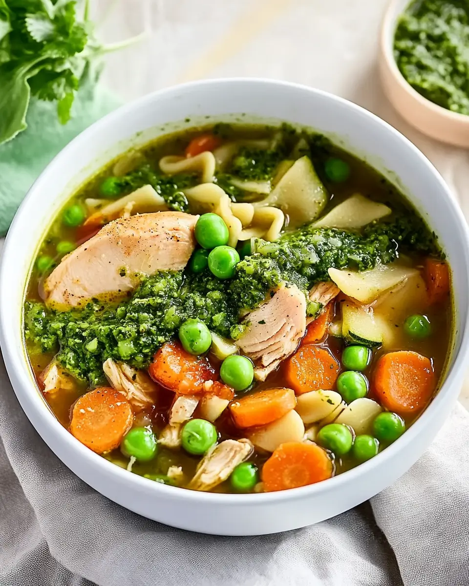 Hähnchen-Minestrone mit Erbsen-Pesto: A Cozy, Flavorful Escape