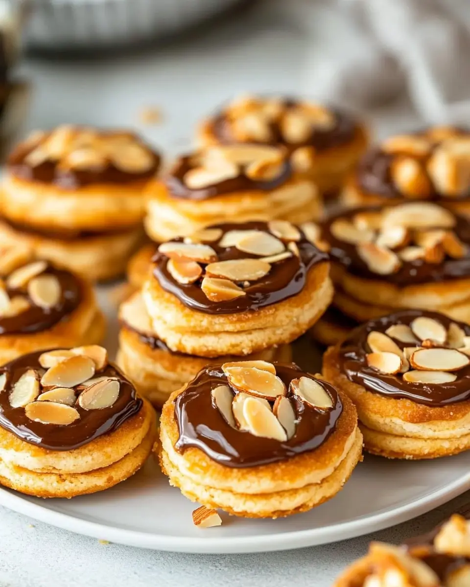 Bienenstich Kekse mit Schoko-Mandel-Füllung: Irresistibly Gooey!
