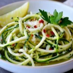 Zoodles mit Knoblauch und Chili First Image First Image