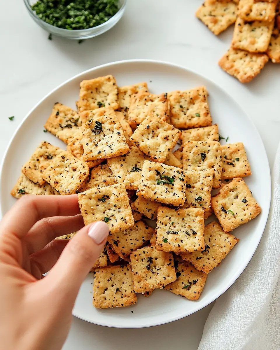 Knusprige Kichererbsen Cracker
