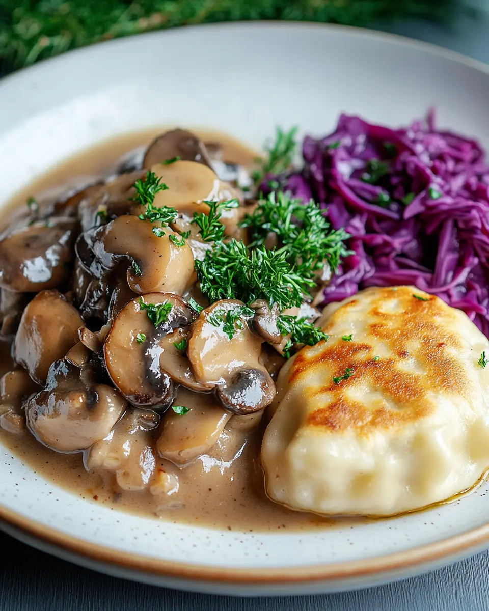 Pilz-Maronen Ragout mit Ofenknödeln: Cozy Comfort Food Delight