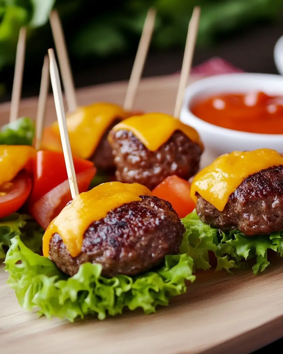 Cheeseburger Spieße aus der Heißluftfritteuse: Juicy Perfection!