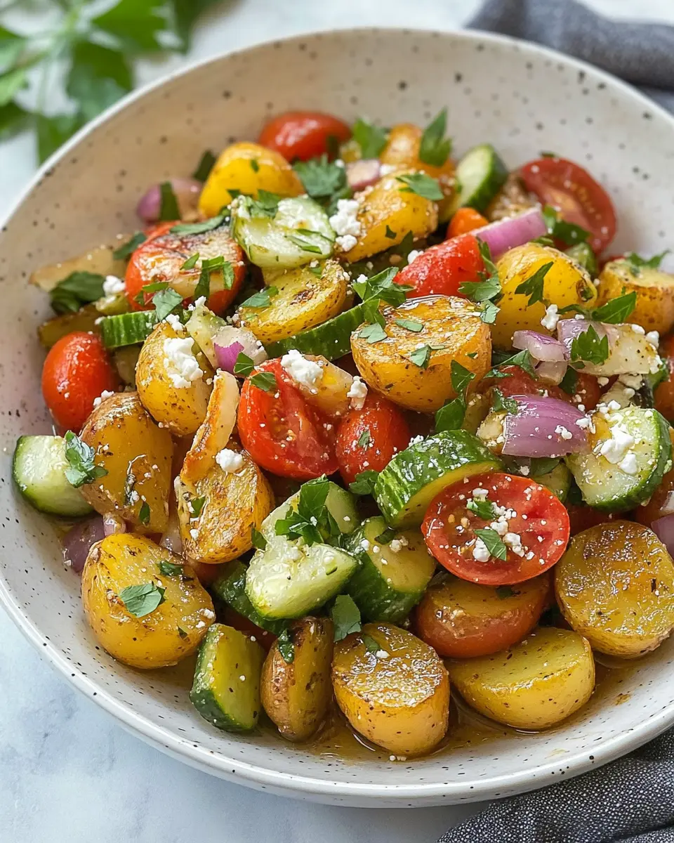 Griechischer Ofenkartoffelsalat mit Honig First Image First Image