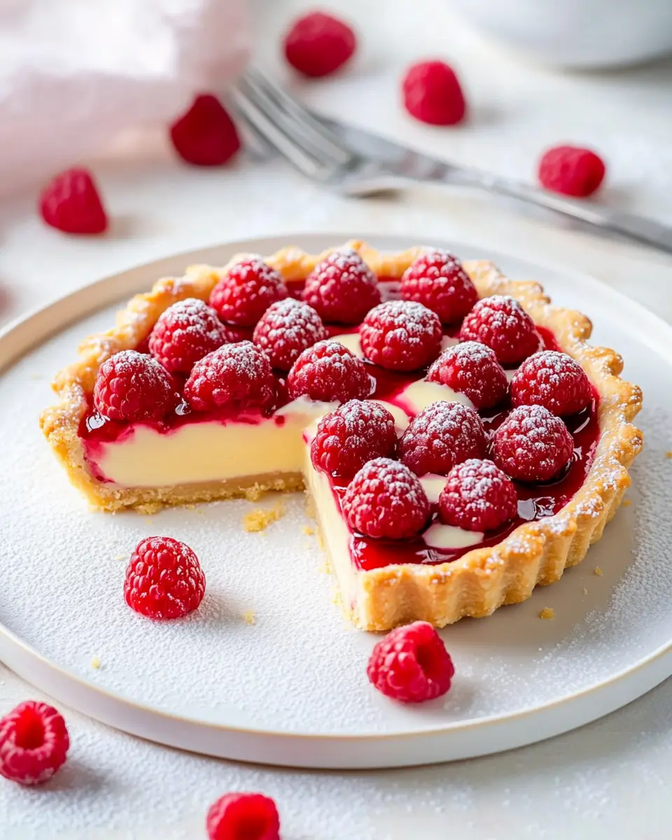 Himbeertarte mit weißer Schokolade First Image First Image