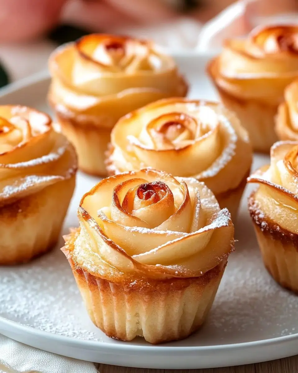 Apfelmuffins in Rosenform: Irresistibly Sweet and Beautiful