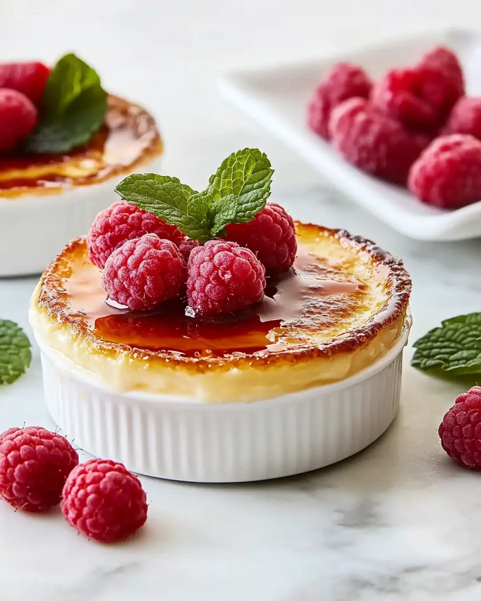 Crème Brûlée mit Himbeeren First Image First Image