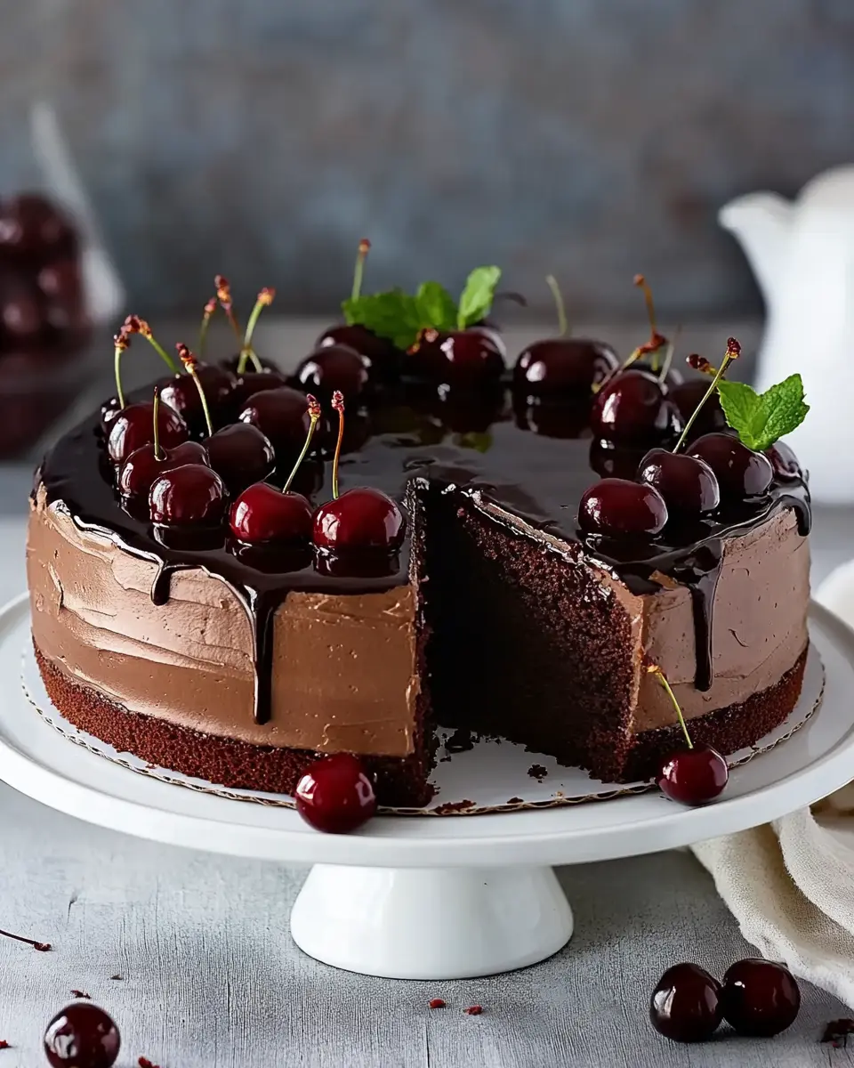 Schokotorte mit Amarenakirschen First Image First Image