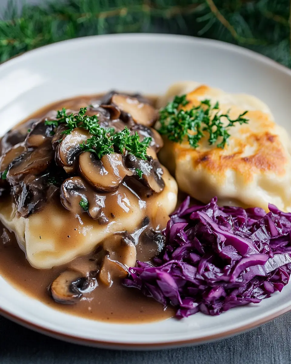 Pilz-Maronen Ragout mit Ofenknödeln: Cozy Comfort Food Delight