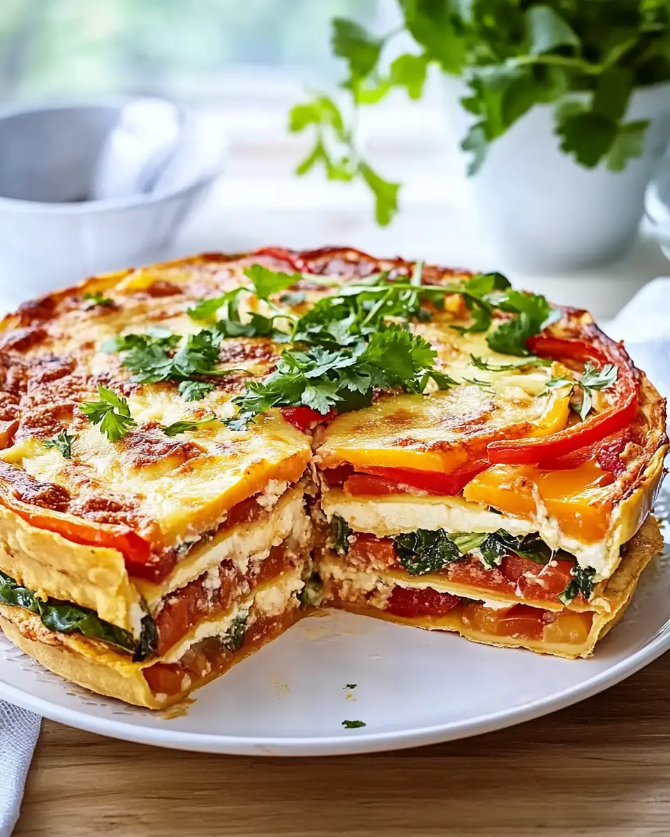 Tortilla-Torte mit Käsekruste First Image First Image
