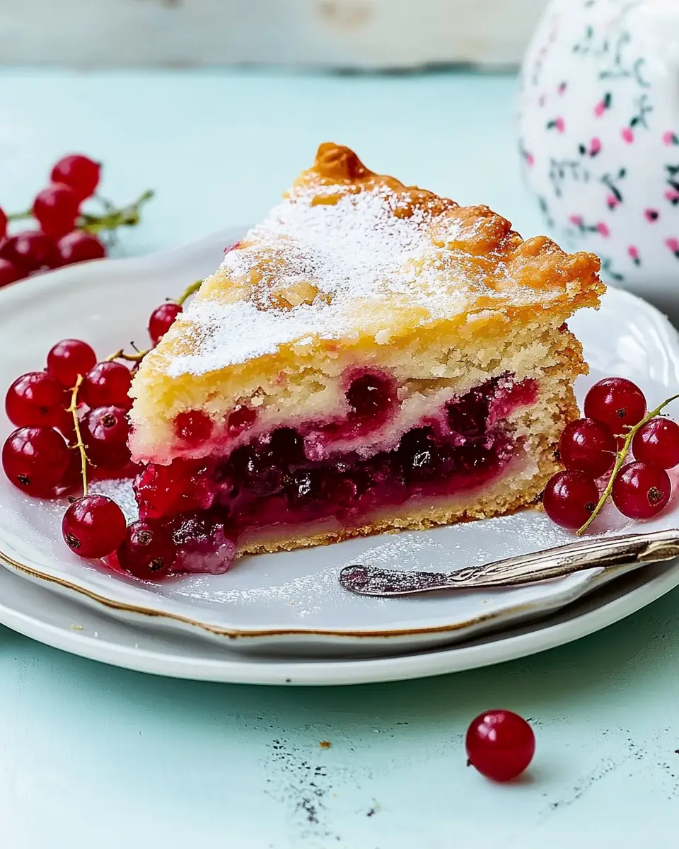 Doppelt knusprig, doppelt saftig: Gedeckter Johannisbeerkuchen First Image First Image