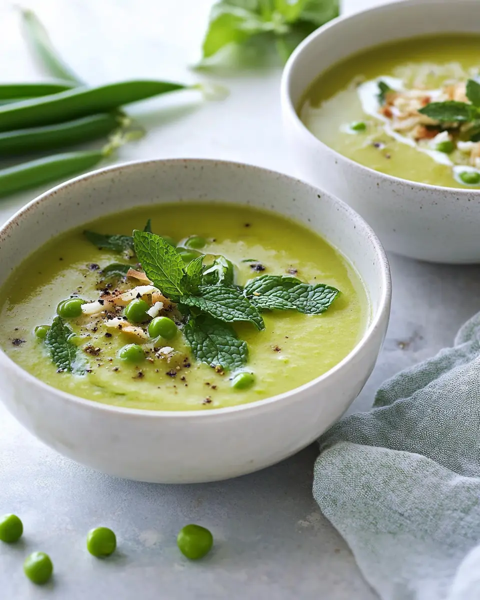 Kohlrabi-Kokos-Suppe mit Zuckerschoten und Minze: Irresistibly Creamy!