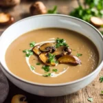 Herbstliche Maronensuppe mit Kräuterseitlingen First Image First Image