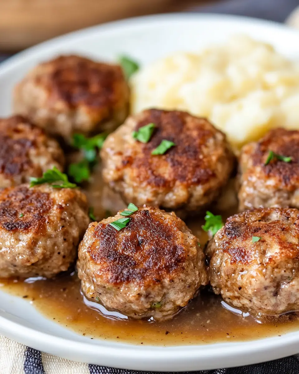Classic German Meatball Magic: Juicy Comfort on a Plate
