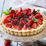 Stracciatella-Torte mit Erdbeeren First Image First Image