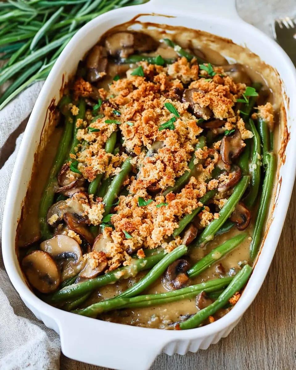 Grüner Bohnenauflauf mit Champignons: Easy Vegan Comfort Food