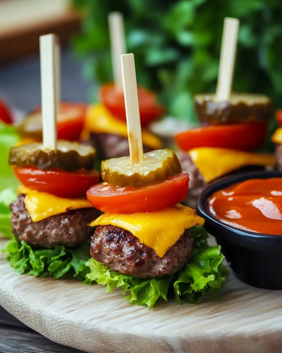 Cheeseburger Spieße aus der Heißluftfritteuse: Juicy Perfection!