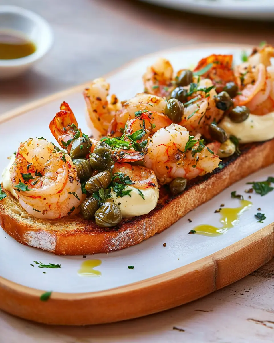 Garnelentoast mit Aioli und krossen Kapern: Irresistibly Flavorful!