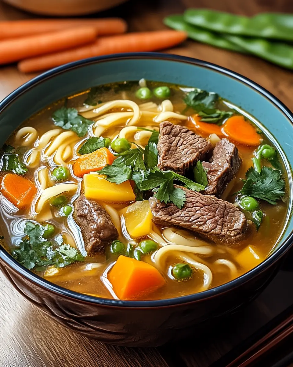 Nudelsuppe mit Rindfleisch: Easy Comfort in Every Slurp