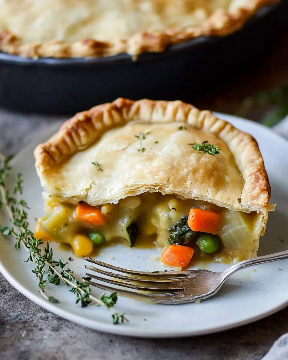 Veganer Pot Pie (herzhafter Gemüsekuchen) First Image First Image